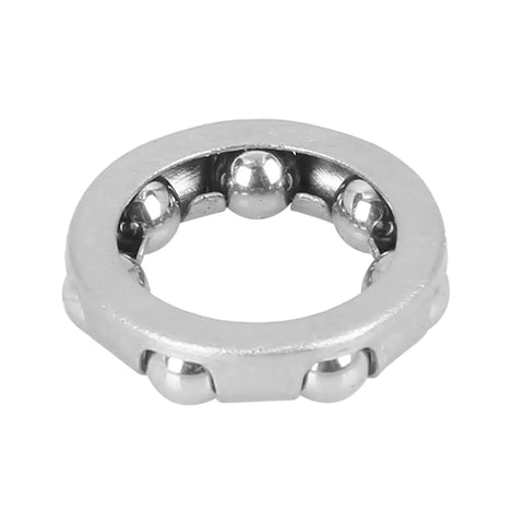 Close-up of 4 Pack Bicycle Ball Bearing Retainers With 7 Balls Each, Steel Cages For Crank And Wheel Bearings, Outer 20.4mm Inner 12mm
