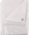 Heavy Duty Fire Retardant Tarp 20 By 30 Feet For Construction Job Sites White Tarpaulin Weatherproof Cover with grommet detail