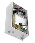 Heavy Duty Liquid Propane Tankless Water Heater Brings The Heat With Eight Point Four Five Gallons Per Minute On Tap internal components with wires and connections