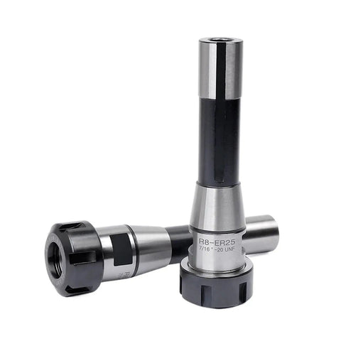 Grab This Top Tier R8 ER Tool Handle For Your Milling Machine With Secure Collet Chuck. Precision tool, R8-ER25 model, durable steel.