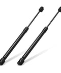 Heavy Duty 14 Inch Gas Struts 24 Lbs Lift Supports Replacement Shocks For Truck Bed Cap Toolbox Lid And Camper Topper Window Smooth Rolling Pair Of Two Slick Swap showing two black gas struts.