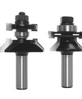 Top Shelf V Joint Tongue And Groove Router Bit Set Two Piece Half Inch Shank Carbide Tipped Shaker Door Rail Stile Cutters