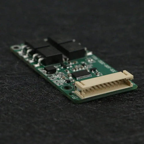 No Sweat Setup BMS 10S 36V 15A Li Ion Battery Management System PC Board, compact with heavy duty wiring and connectors.