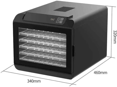 Six Layer Electric Food Dehydrator With Digital Timer And Adjustable Thermostat For Jerky Nuts Fruits And Herbs Quick Setup kitchen machine with 6 trays