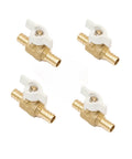 Half Inch PEX Ball Valve With Quarter Turn T Handle Shutoff DZR Lead Free Brass Mini Barb Valve For Half Inch PEX Tubing