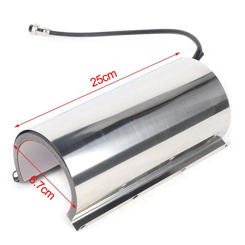 20oz Sublimation Mug Heating Attachment For Tumbler With Heat Press Machine Durable Silicone And Stainless Steel Cup Transfer Plate Replacement Heating Element 110V Silver angled view