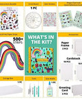 Beginner Quilling Kit For Kids And Adults With Tools, Easy Step By Step Instructions, Handy Storage Box, and DIY Paper Quilling Bundle contents