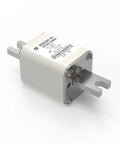 Top Shelf High Voltage DC Fuses For Electric Vehicle Chargers And Solar Arrays Rated 400 Amps 500A 630A At 750Volts with silver casing.