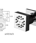 Detailed diagram of shower body spray jets 2 in 1 brass spa showerhead wall mount dual function rainfall and mist