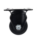 Front view of 2.5 Inch Heavy Duty Polyurethane Caster Wheel from Pack Of 4, Solid Core, for carts and trolleys, rigid fixed or swivel options.