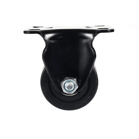 Front view of 2.5 Inch Heavy Duty Polyurethane Caster Wheel from Pack Of 4, Solid Core, for carts and trolleys, rigid fixed or swivel options.