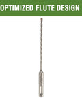 SDS Plus hammer drill bit, 5/32 in x 6 in, carbide-tipped for concrete and masonry.