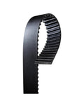 Sick Timing Belt For Toyota Camry 1994-2006 With 211 Cogs-Heavy Duty Saturated Nitrile Rubber-Curvilinear Design With Timing Marks-8 Mm Pitch Length To Handle The Grind. Black toothed timing belt loop on white background