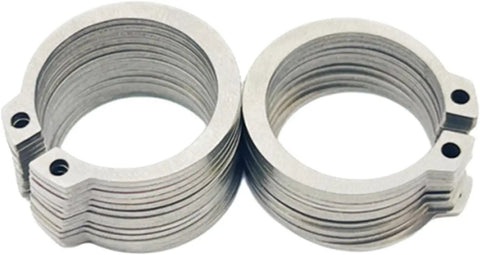 Super Sturdy 304 Stainless Steel External Retaining Rings For Axles And Shafts Heavy Duty Snap Clips stacked for easy visibility.