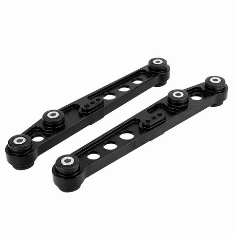 Rear Lower Control Arms Subframe Brace Kit For 1992-1995 Integra And 1994-2001 Models, high-performance black finish, side view