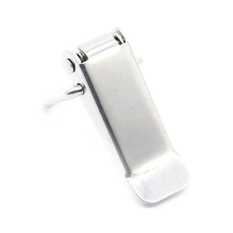 Spring Loaded Cabinet Latch and Toggle Hasp Iron Hardware for Sliding Doors, durable steel box lock, close-up view