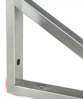 Top Notch Heavy Duty L Shape Shelf Brackets For Secure Wall Mounts, Corrosion Proof Stainless Steel close-up detail.