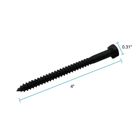 Rock Solid 5/16 Inch By 4 Inch Hex Head Lag Bolts Forged From Black Zinc Plated Steel To Stand Up To Weather And Wear Without Giving An Inch On Any Construction Project