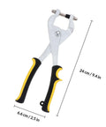 Handheld Hole Punch Pliers Stainless Steel Belt Puncher Tool for Leather Crafting and Metal Sheet Punching with Double Lever Mechanism