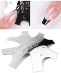 All In One French Nail Tip Cutter Kit With 3 Deep Smile Line Cutters shown cutting precise French tips on nails.