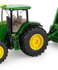 1:32 Scale 7270R Tractor With 560R Round Baler Set For Realistic Farm Play, Easy Hitch To Baler, Durable Indoor Outdoor Toy