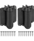 Heavy Duty Self Closing Gate Hinges 2 Pack With Adjustable Spring Tension shown with mounting screws
