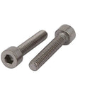10 Pack M4x20mm Titanium Socket Head Cap Screws Hex Drive TA2 Grade 2 Silver Hardware For Machining And Fabrication close-up view