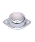 One Inch Nylon Roller Ball Transfer Bearings Set Of Eight For Butter Smooth Material Handling On DIY Projects And Light Industrial Carts For Assembly Lines, Hobbyists, Furniture Makers, And Small Shop Upgrades. silver nylon roller ball transfer bearing, 25.4 mm