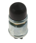 Beefy Heavy Duty 12V Push Button Momentary Starter Switch Pack Of 3 For Engine Start Horn And Electrical Ignition, Diecast Zinc Alloy Housing With Water Dust Proof Cap, Panel Mount Five Eighths Inch Hole, 50 Amp black cap switch
