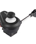 Scotty 2500 Electric Line Trap And Pot Puller Heavy Duty Stainless Steel Compact Design showing black body and chrome arm.