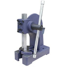Heavy Duty Cast Iron Arbor Press Rock Solid Benchtop Manual Punch Tool Press Built Like A Tank For Shop Work Featuring Hardened Steel Ram And Stable Base For Garage Pros, side view.