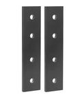 Heavy Duty Aluminum Flat Straight Brace Brackets 4 Hole Connecting Plates Beefed Up Two Pack For Furniture Shelves And Cabinet Repairs