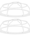 Tough As Nails Smoke Sensor Protective Cage With Heavy Duty Vandal Resistant Fire Alarm Sprinkler Cover, white polypropylene, two units.
