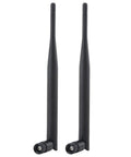 Two black Omni Directional 1.2GHz SMA Male Antenna 3 Dbi High Gain Portable Antenna For FPV Drones RV WiFi Hotspots Security Cameras IoT