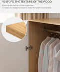 Oak Wood Peel And Stick Wallpaper For Cabinets And Drawers, light wood grain adhesive on open wardrobe interior