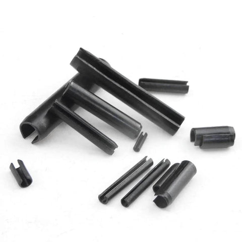 390 Pieces 13 Kinds M1.5 M2 M2.5 M3 M4 M5 M6 Steel Split Dowel Roll Pins Kit Slotted Spring Pins shown in assorted sizes
