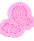 Sweet Rainbow Cloud Fondant Molds Set Of 4 For Cake Decorating And Cupcake Toppers Hot Air Balloon And Cloud Silicone Molds in pink