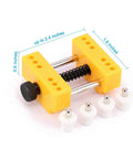 Watch Back Remover Tool Kit With Adjustable Case Holder For Screw Off Backs displayed with interchangeable parts, easy for DIY repairs.