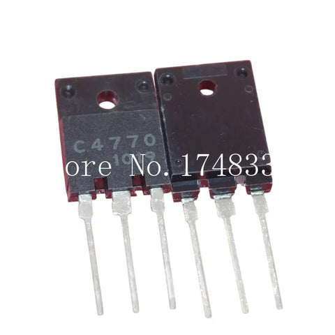 10 Pack C4770 2SC4770 TO3PF Transistors For Precision Electronics, High Quality Reliable Components With Stable Performance, Easy Install, Low Noise, Durable Materials, Perfect For DIY Projects And Professional Circuits. two TO3PF transistors with long leads