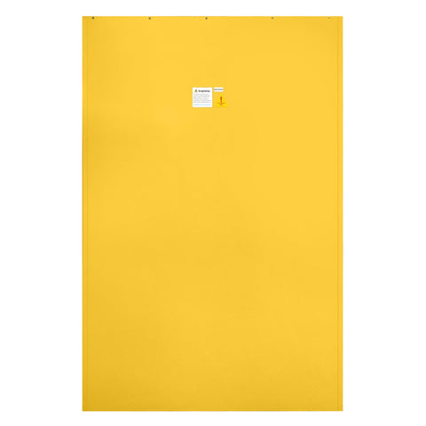 Pro Grade 90 Gallon Flammable Safety Cabinet Built Tough As Nails With Double Manual Doors For Industrial Shops OSHA Certified Flammable Liquid Storage Locker In Bright Yellow - front view