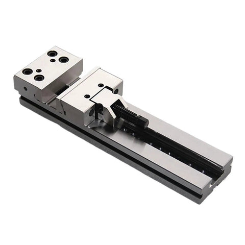 Professional Shop Grade Heavy Duty Machinist Workhorse Vise With Knockout Clamping Power And Precision Parallel Jaw Design For Industrial Cnc Milling, showcasing a sleek silver metal body and precision components.