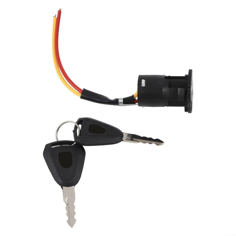 Durable Ignition Switch Lock Replacement For E Bikes Electric Scooters And Tricycles With 2 Wire Key Start Plastic Metal Build