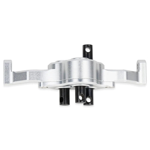 70mm Width Transfer Case With Reverse Shaft CNC Aluminum Gearbox for One Tenth RC Crawler SCX10 MOA 1.9 Shafty LCG Chassis Silver