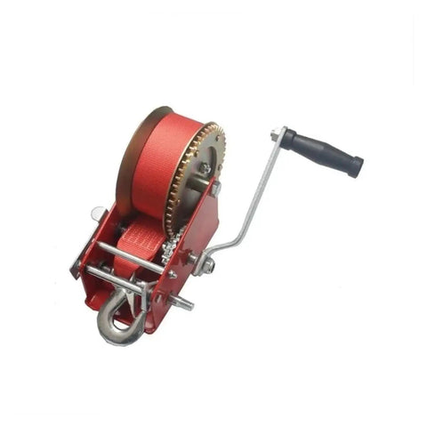 Manual Winch With Heavy Duty Beefed Up Webbing For Vehicle Recovery And Cargo Handling Portable Vehicle Mounted Cable Puller