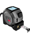 3‑in‑1 Laser Tape Measure Handheld Distance Meter for Construction Remodeling showing a digital display and measuring tape.