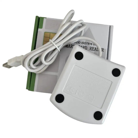 Contact EMV SIM eID USB CCID Smart IC Card Reader Writer Programmer Kit with 2 SLE4442 Cards and SDK, USB cable view