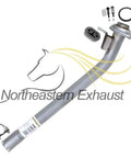 Exhaust Resonator Pipe and Muffler Kit for 2002 2003 2004 Honda CR-V 2.4L Stainless Steel 409 Grade with accessories shown.