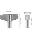 Clock Winding Key For Mechanical Clocks, Pro Repair Tool For Vintage Alarm Clocks, 0.79 Inch Metal Winder with dimensions