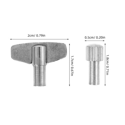 Clock Winding Key For Mechanical Clocks, Pro Repair Tool For Vintage Alarm Clocks, 0.79 Inch Metal Winder with dimensions