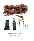 Top Tier Roller Shade Lift Cords and Bamboo Shade Strings for Smooth Pull Replacement Kit with hooks and cord for mini blinds.